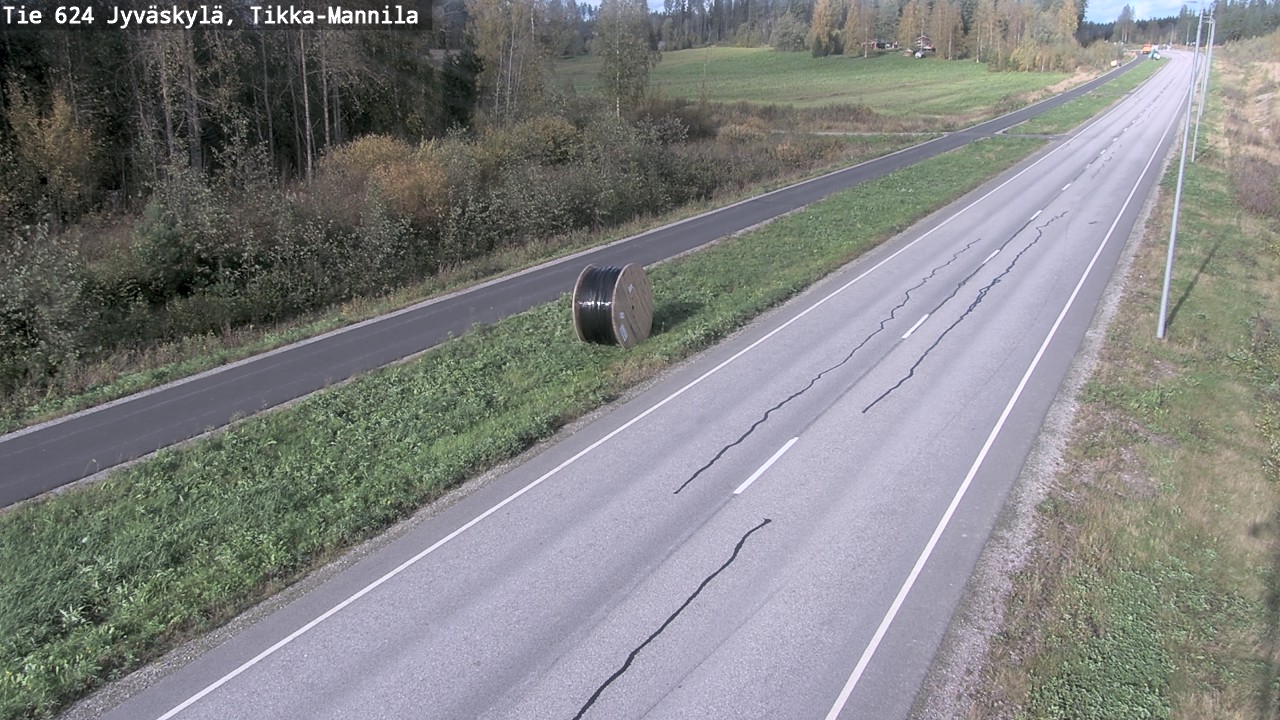 Weather Camera Image Väg 624 Jyväskylä, Tikka-Mannila, Jyväskylä, Keski-Suomi