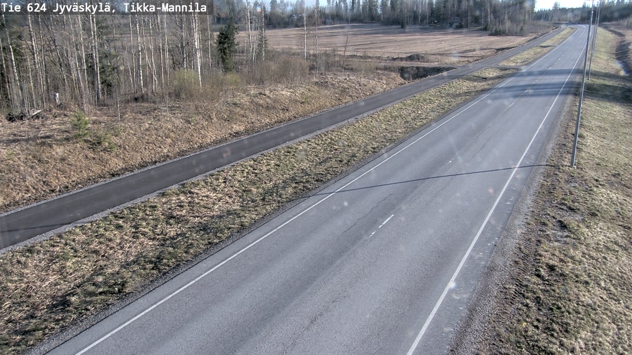 Weather Camera Image Väg 624 Jyväskylä, Tikka-Mannila, Jyväskylä, Keski-Suomi