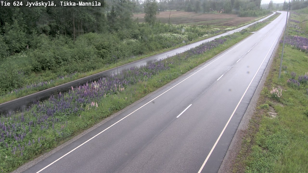 Weather Camera Image Väg 624 Jyväskylä, Tikka-Mannila, Jyväskylä, Keski-Suomi