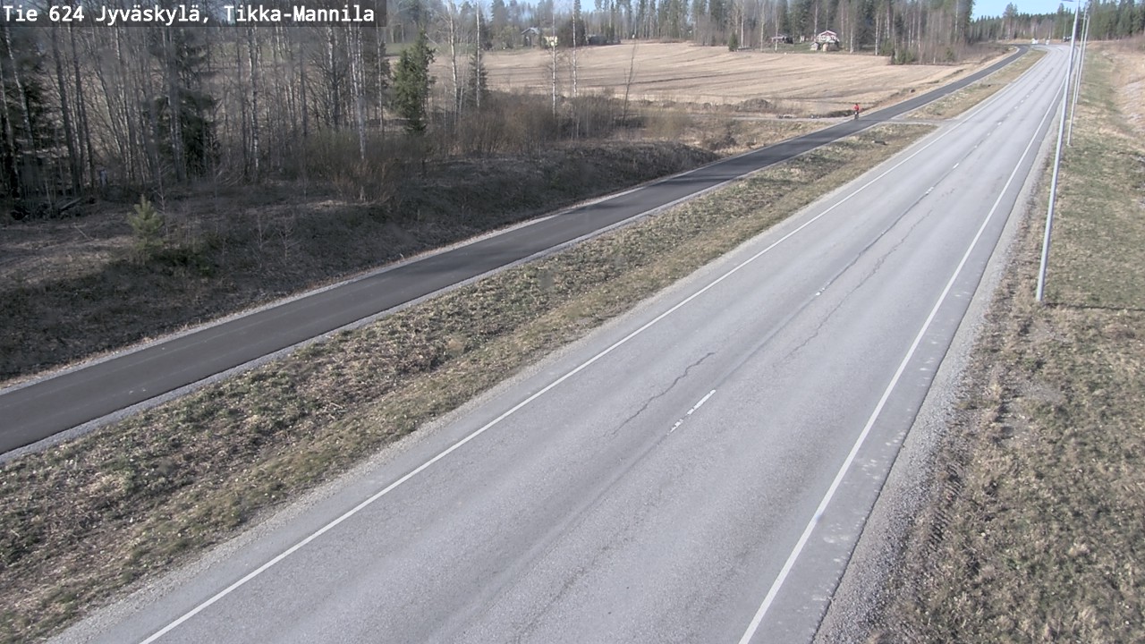 Weather Camera Image Road 624 Jyväskylä, Tikka-Mannila, Jyväskylä, Keski-Suomi