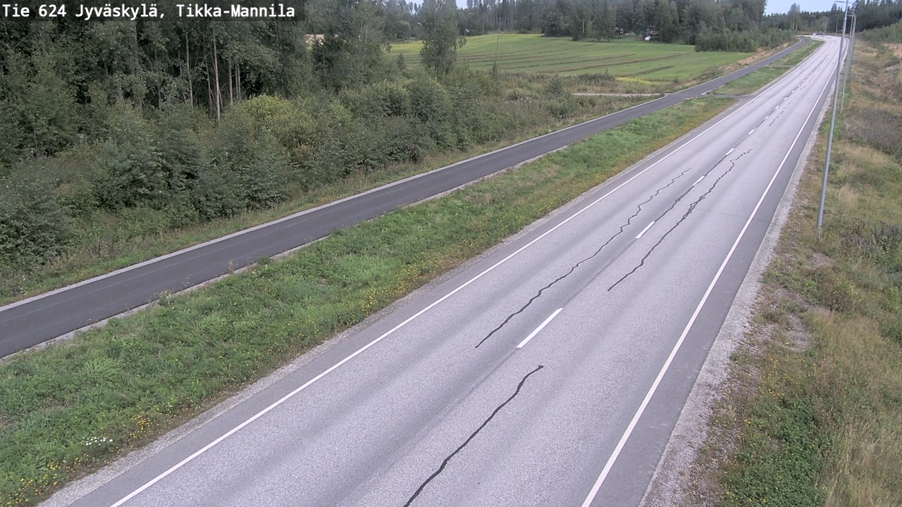Weather Camera Image Road 624 Jyväskylä, Tikka-Mannila, Jyväskylä, Keski-Suomi