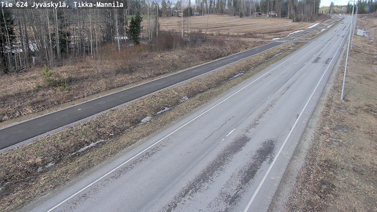 Weather Camera Image Väg 624 Jyväskylä, Tikka-Mannila, Jyväskylä, Keski-Suomi
