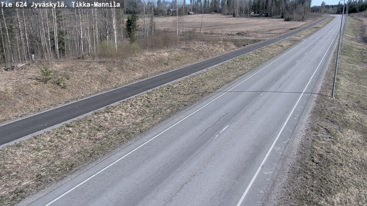 Weather Camera Image Väg 624 Jyväskylä, Tikka-Mannila, Jyväskylä, Keski-Suomi