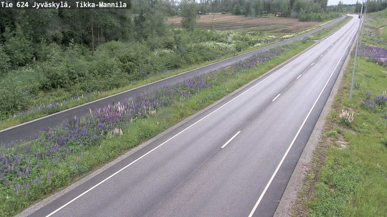 Weather Camera Image Väg 624 Jyväskylä, Tikka-Mannila, Jyväskylä, Keski-Suomi