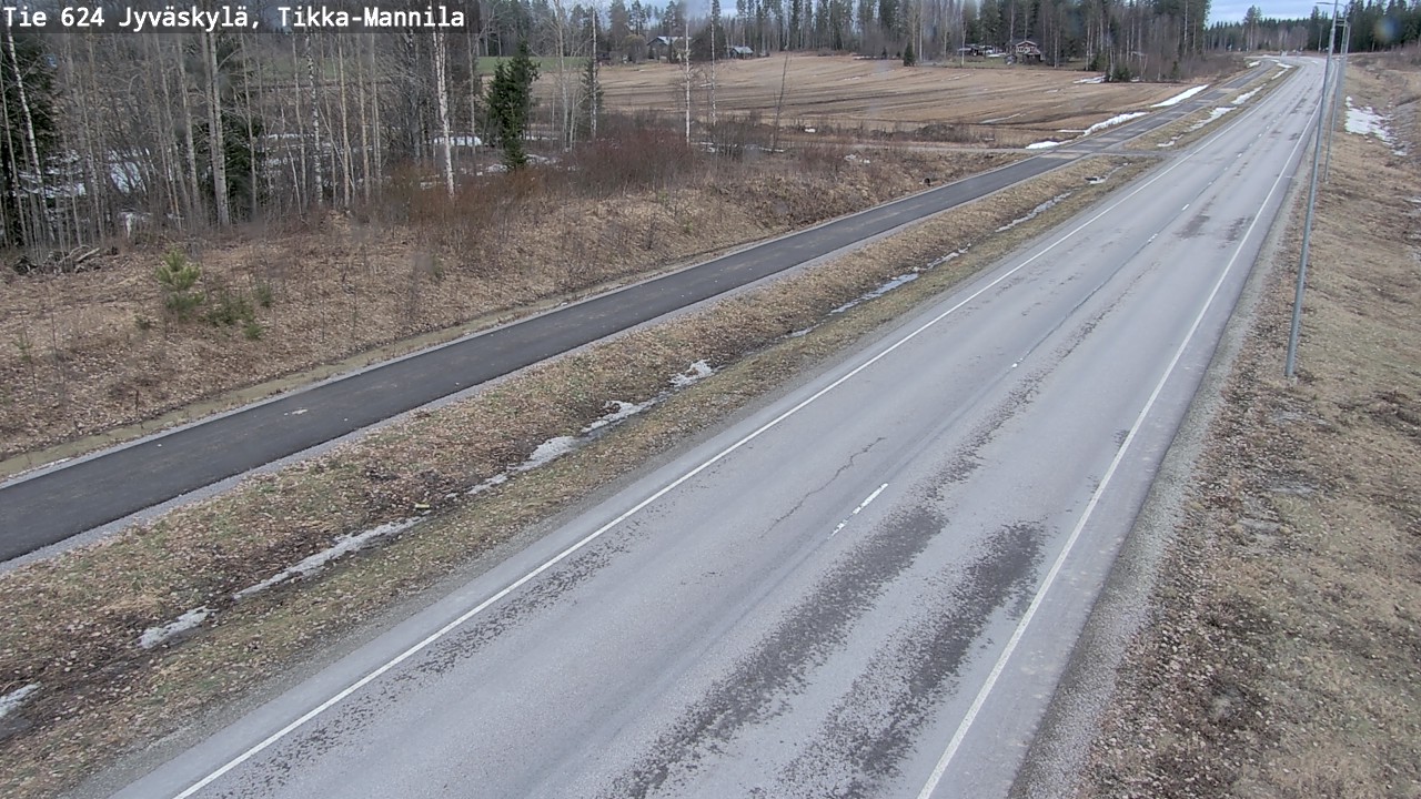Weather Camera Image Väg 624 Jyväskylä, Tikka-Mannila, Jyväskylä, Keski-Suomi