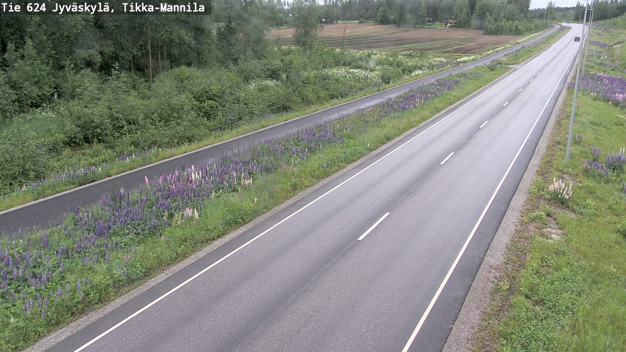 Weather Camera Image Väg 624 Jyväskylä, Tikka-Mannila, Jyväskylä, Keski-Suomi
