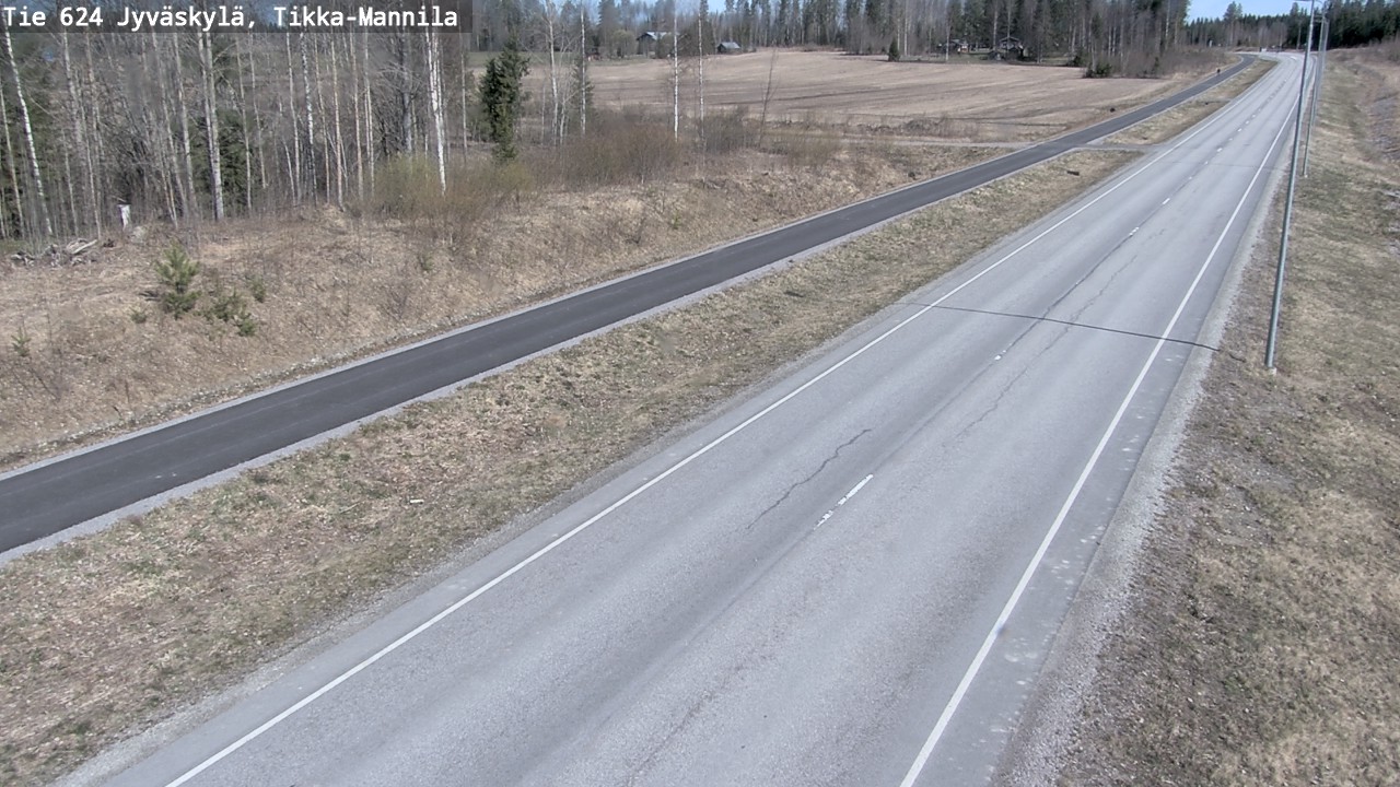 Weather Camera Image Road 624 Jyväskylä, Tikka-Mannila, Jyväskylä, Keski-Suomi