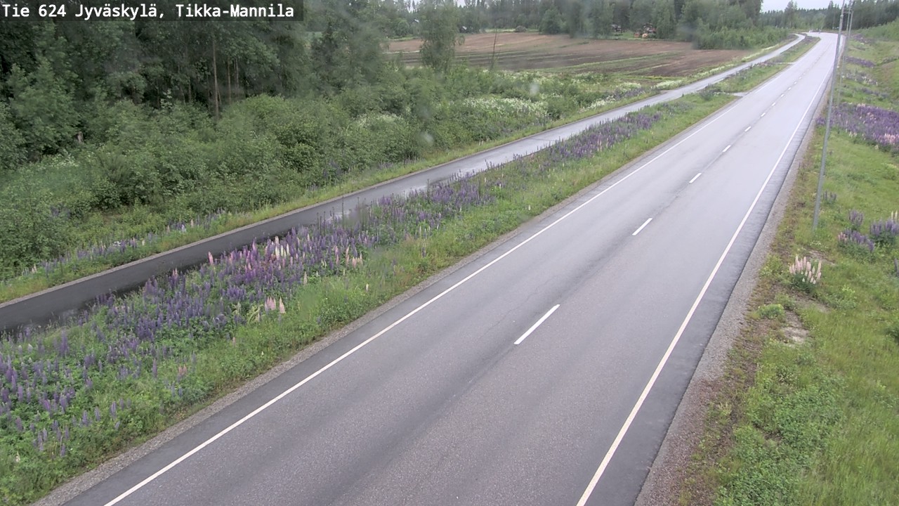 Weather Camera Image Väg 624 Jyväskylä, Tikka-Mannila, Jyväskylä, Keski-Suomi
