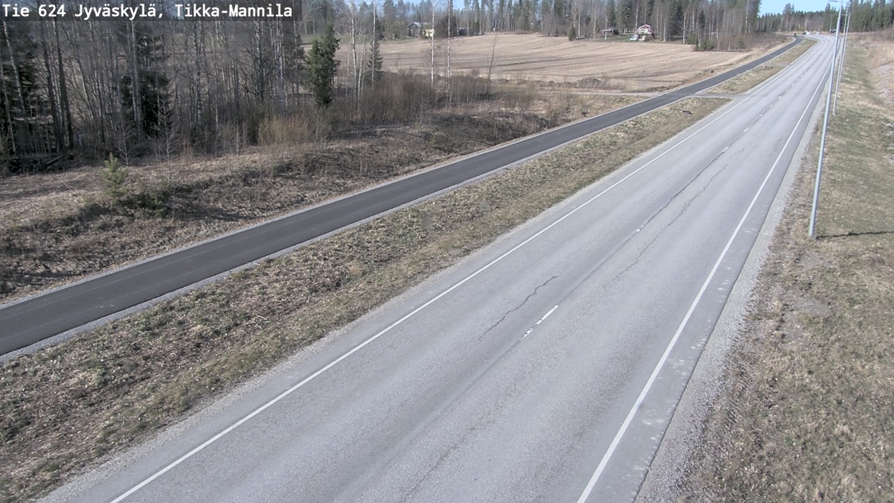 Weather Camera Image Road 624 Jyväskylä, Tikka-Mannila, Jyväskylä, Keski-Suomi
