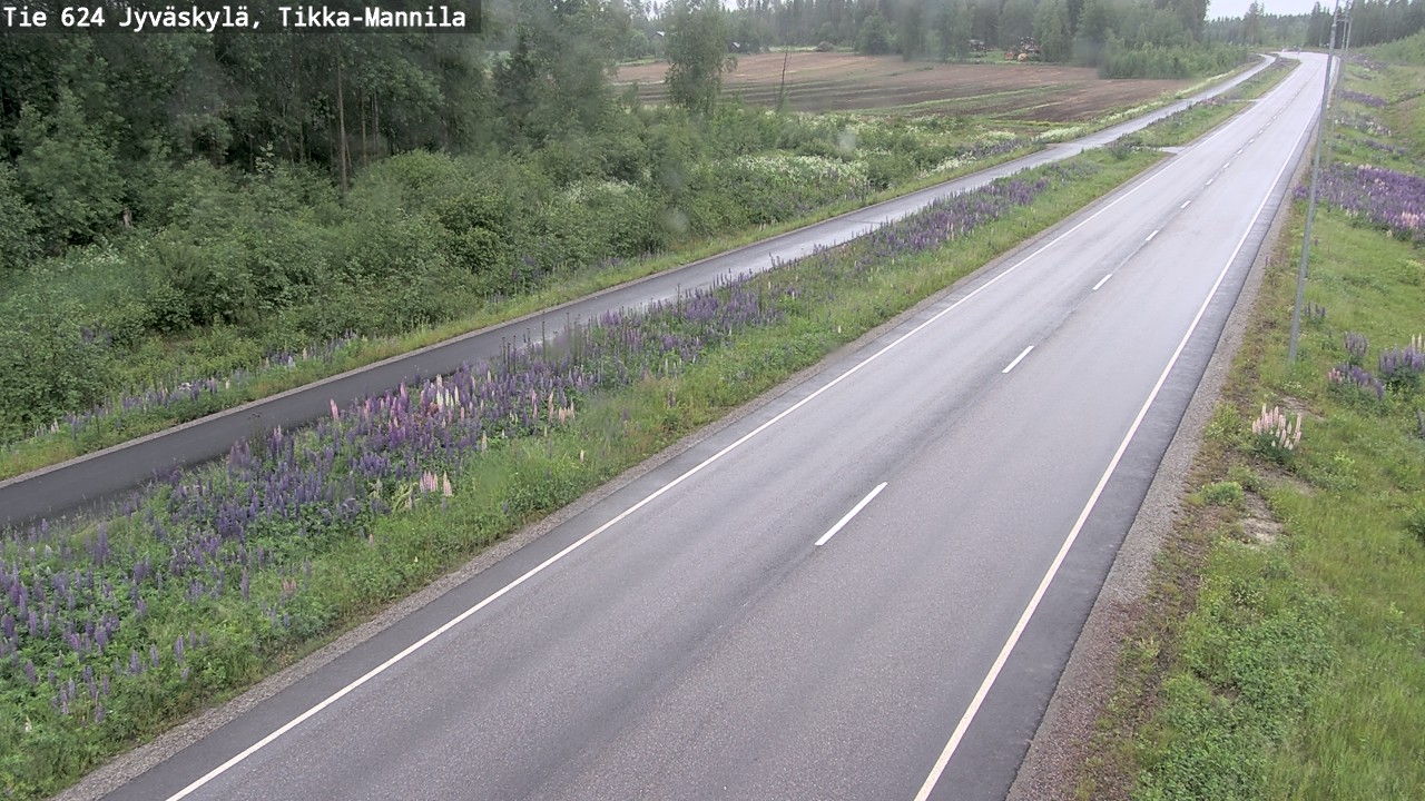 Weather Camera Image Väg 624 Jyväskylä, Tikka-Mannila, Jyväskylä, Keski-Suomi