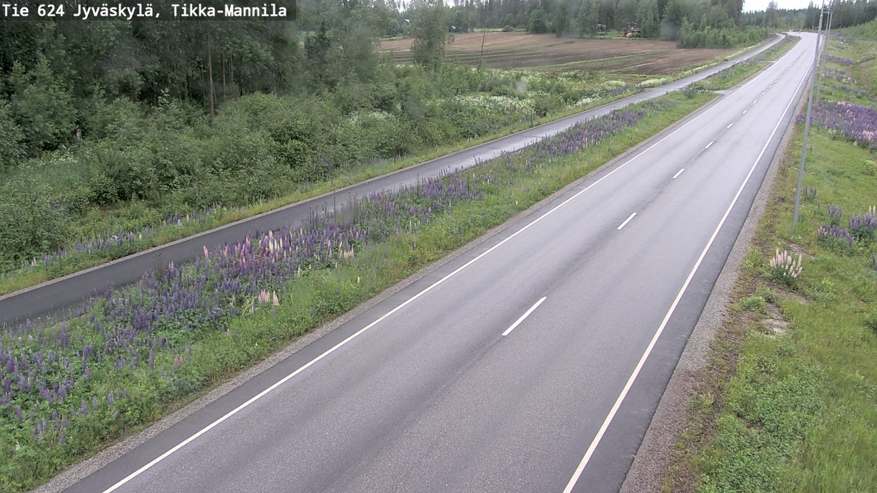 Weather Camera Image Väg 624 Jyväskylä, Tikka-Mannila, Jyväskylä, Keski-Suomi
