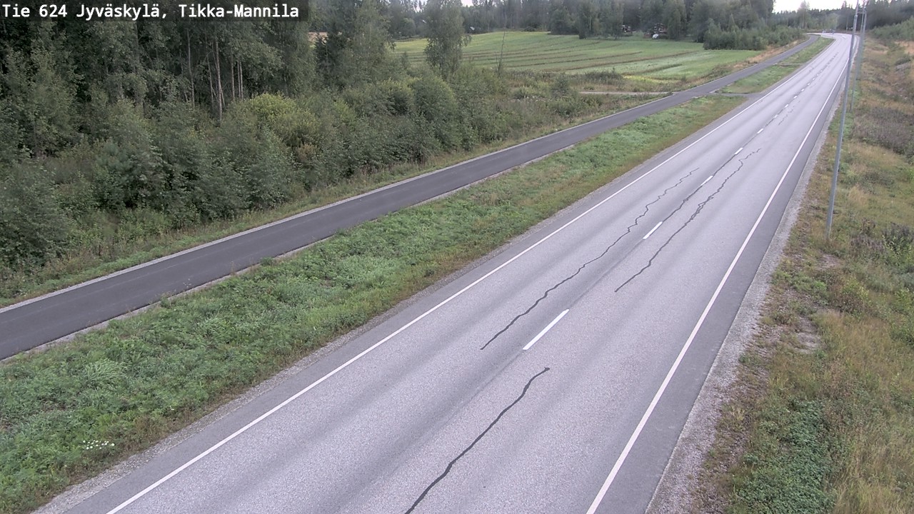 Weather Camera Image Road 624 Jyväskylä, Tikka-Mannila, Jyväskylä, Keski-Suomi