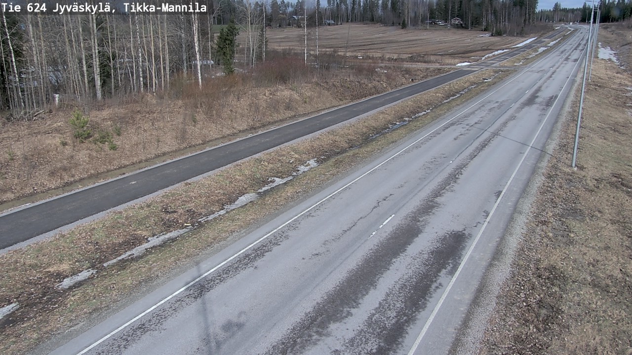 Weather Camera Image Väg 624 Jyväskylä, Tikka-Mannila, Jyväskylä, Keski-Suomi
