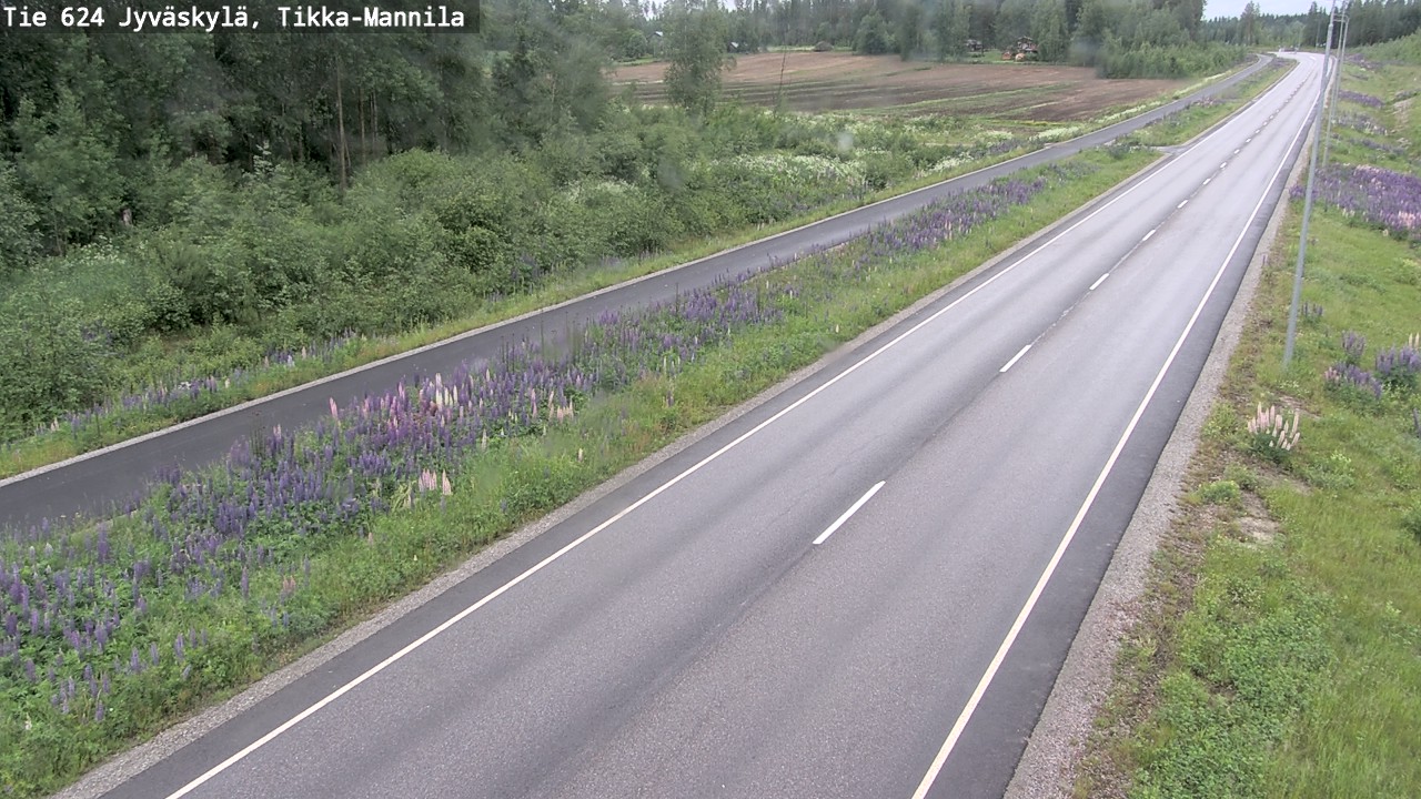 Weather Camera Image Väg 624 Jyväskylä, Tikka-Mannila, Jyväskylä, Keski-Suomi