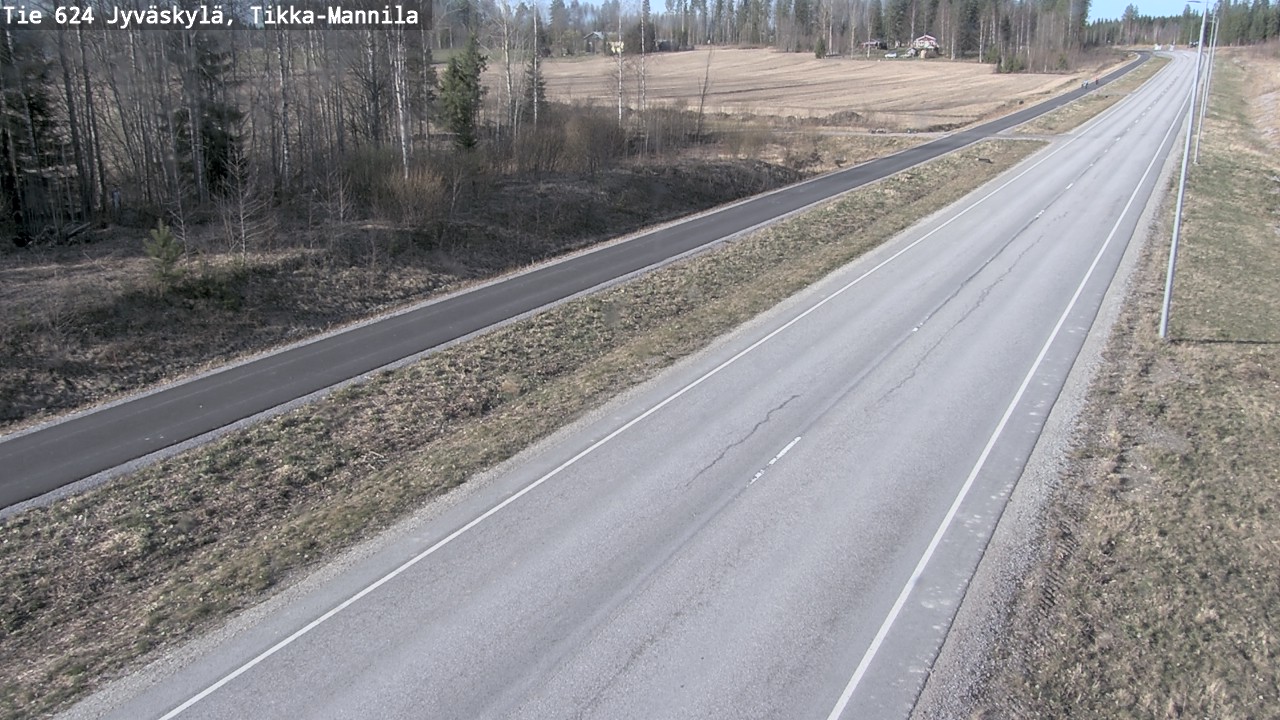 Weather Camera Image Road 624 Jyväskylä, Tikka-Mannila, Jyväskylä, Keski-Suomi