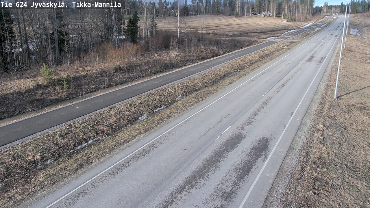 Weather Camera Image Väg 624 Jyväskylä, Tikka-Mannila, Jyväskylä, Keski-Suomi
