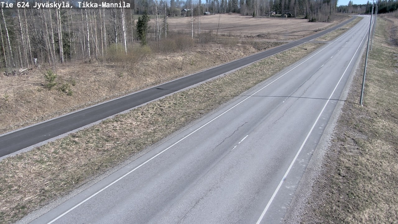 Kelikamerat Kuva Tie 624 Jyväskylä, Tikka-Mannila, Jyväskylä, Keski-Suomi