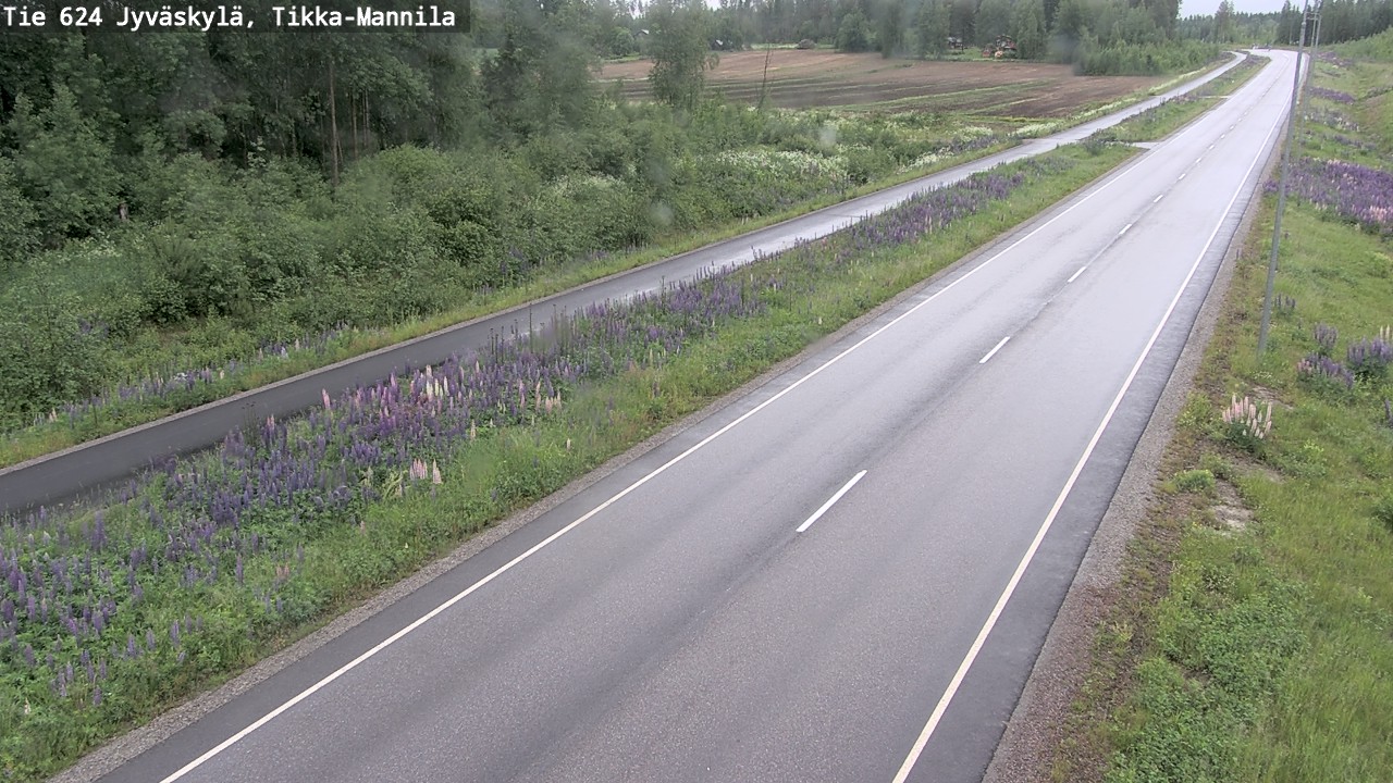 Weather Camera Image Väg 624 Jyväskylä, Tikka-Mannila, Jyväskylä, Keski-Suomi