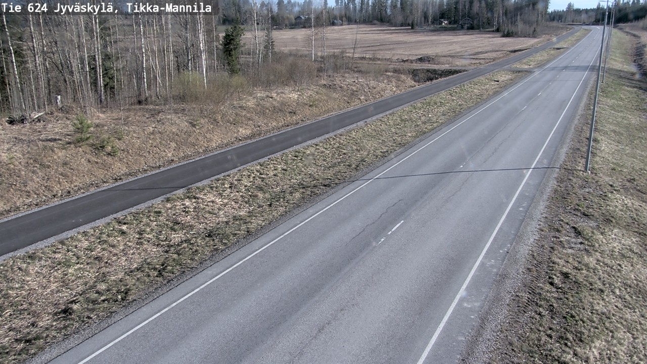 Weather Camera Image Väg 624 Jyväskylä, Tikka-Mannila, Jyväskylä, Keski-Suomi
