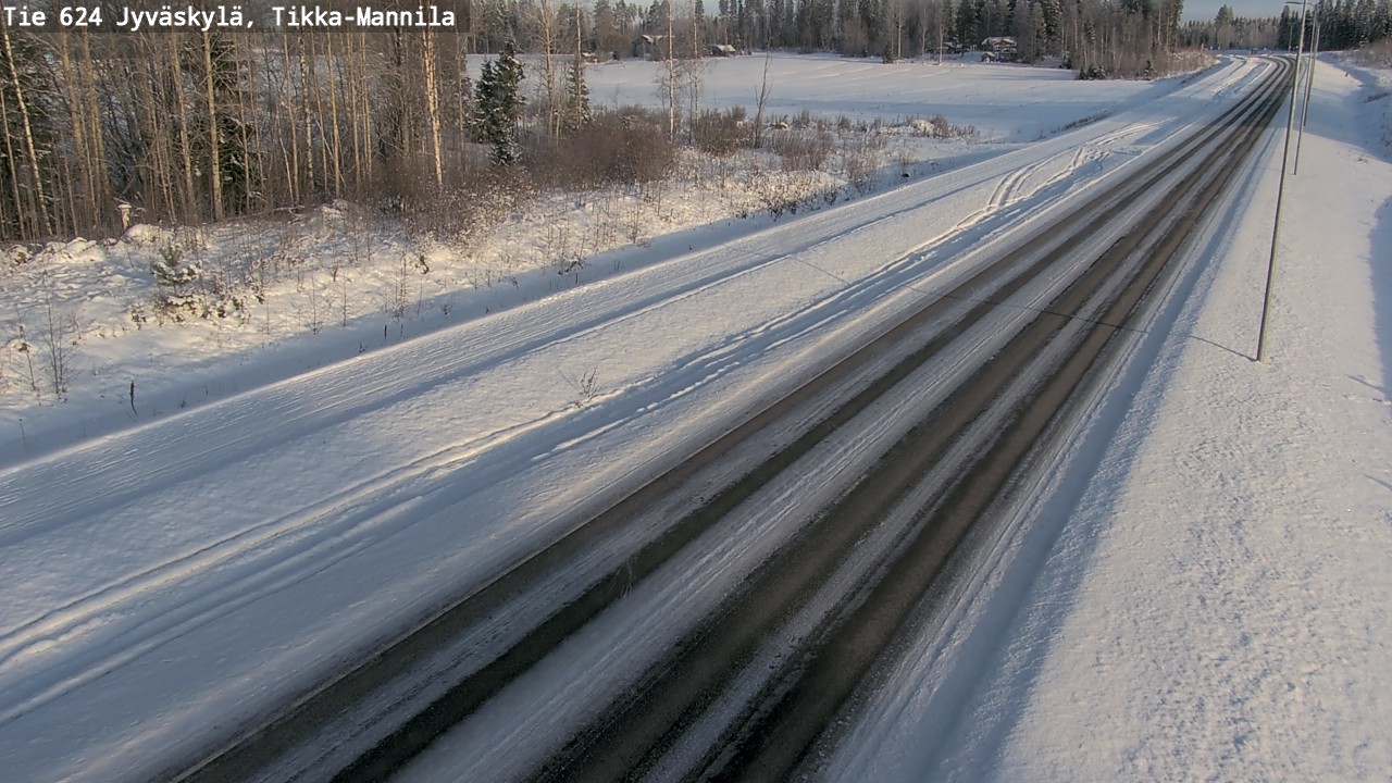 Weather Camera Image Väg 624 Jyväskylä, Tikka-Mannila, Jyväskylä, Keski-Suomi
