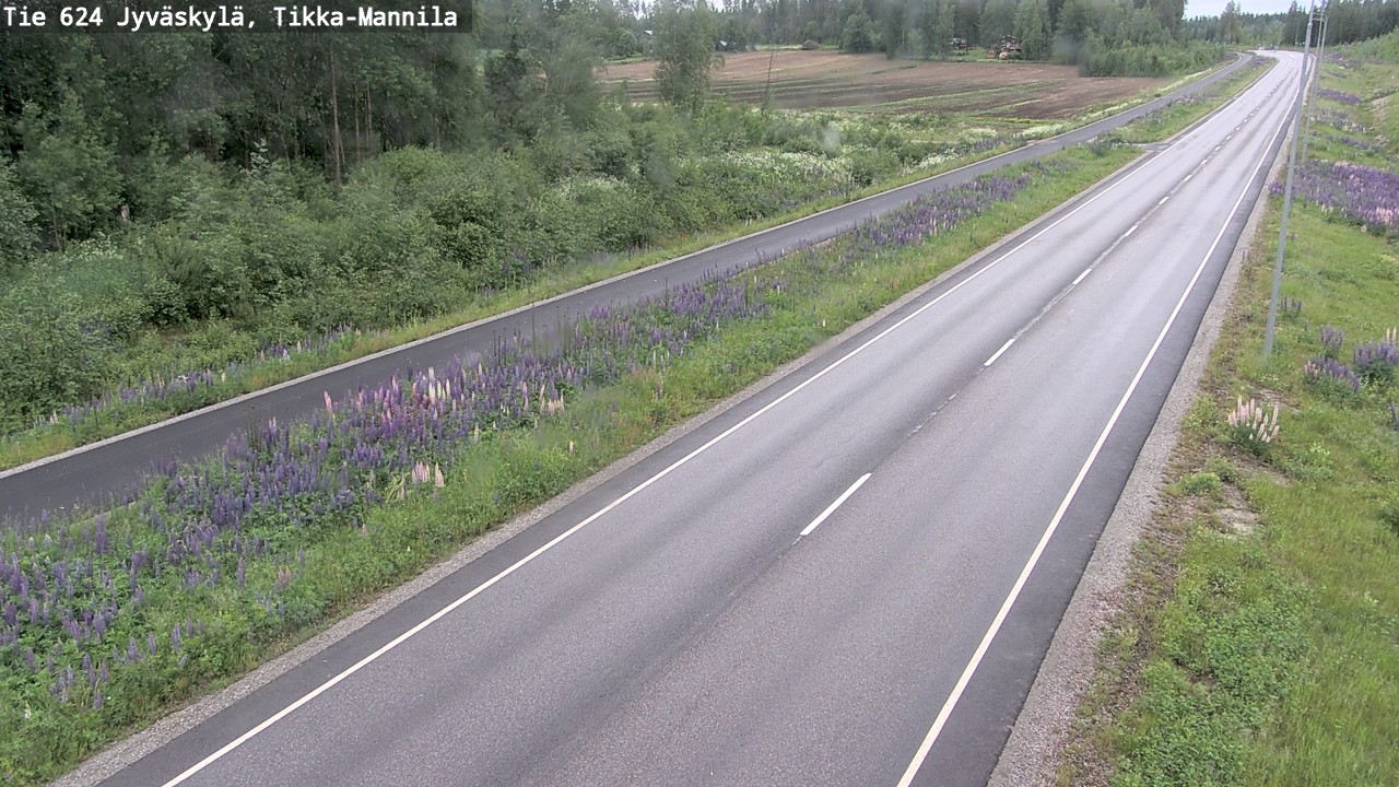Weather Camera Image Väg 624 Jyväskylä, Tikka-Mannila, Jyväskylä, Keski-Suomi
