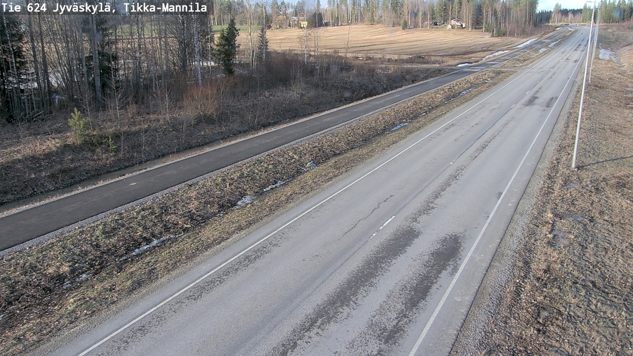 Weather Camera Image Väg 624 Jyväskylä, Tikka-Mannila, Jyväskylä, Keski-Suomi
