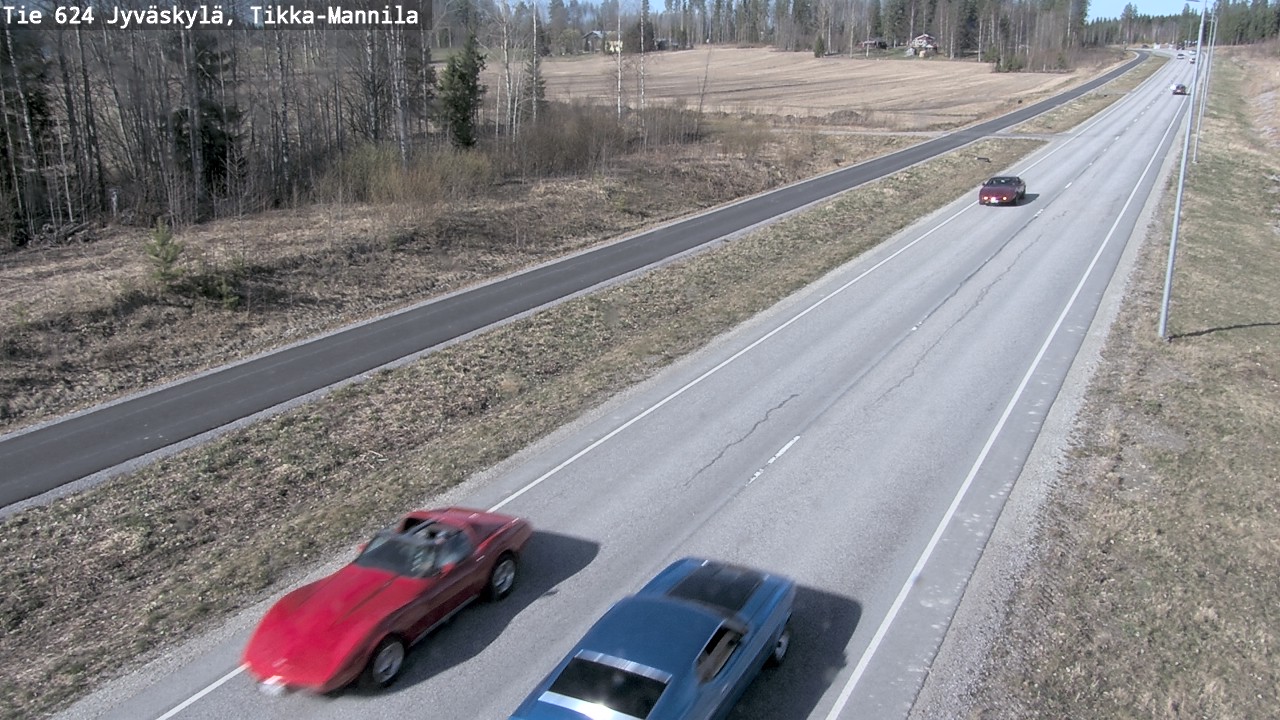 Weather Camera Image Road 624 Jyväskylä, Tikka-Mannila, Jyväskylä, Keski-Suomi