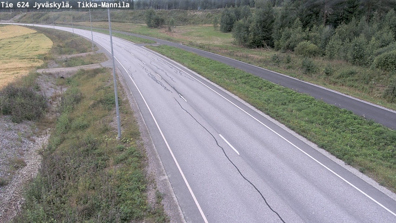 Weather Camera Image Road 624 Jyväskylä, Tikka-Mannila, Jyväskylä, Keski-Suomi