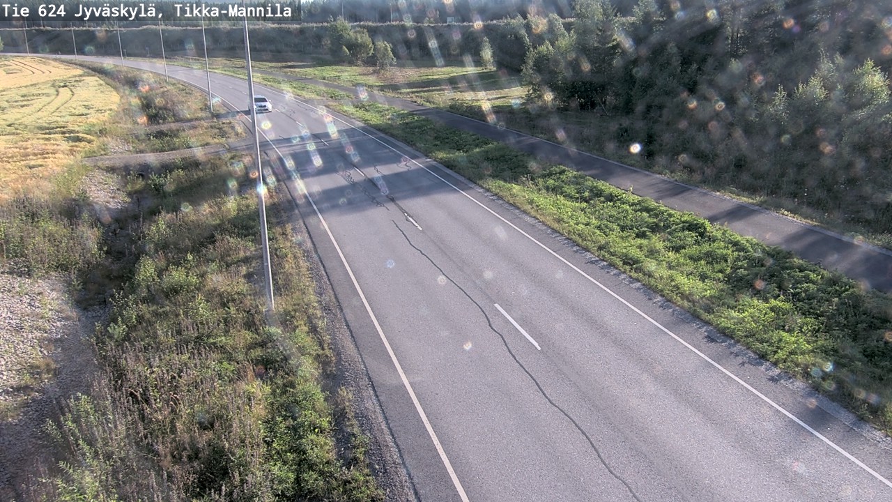 Kelikamerat Kuva Tie 624 Jyväskylä, Tikka-Mannila, Jyväskylä, Keski-Suomi