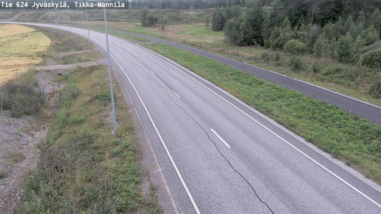 Weather Camera Image Road 624 Jyväskylä, Tikka-Mannila, Jyväskylä, Keski-Suomi