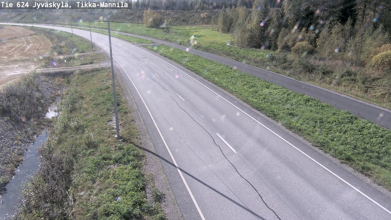 Weather Camera Image Väg 624 Jyväskylä, Tikka-Mannila, Jyväskylä, Keski-Suomi