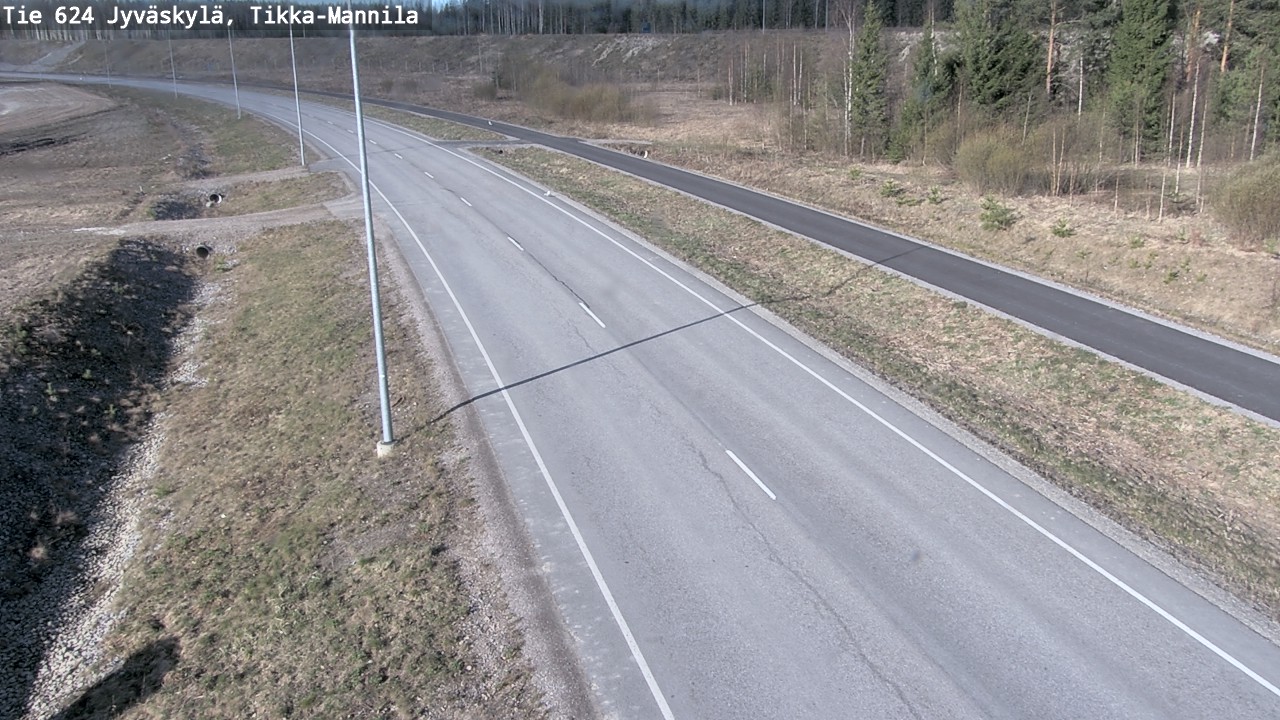 Kelikamerat Kuva Tie 624 Jyväskylä, Tikka-Mannila, Jyväskylä, Keski-Suomi