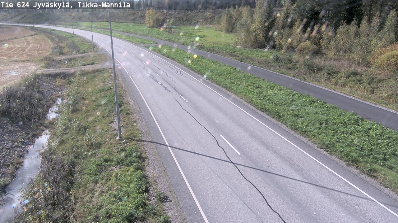 Weather Camera Image Väg 624 Jyväskylä, Tikka-Mannila, Jyväskylä, Keski-Suomi