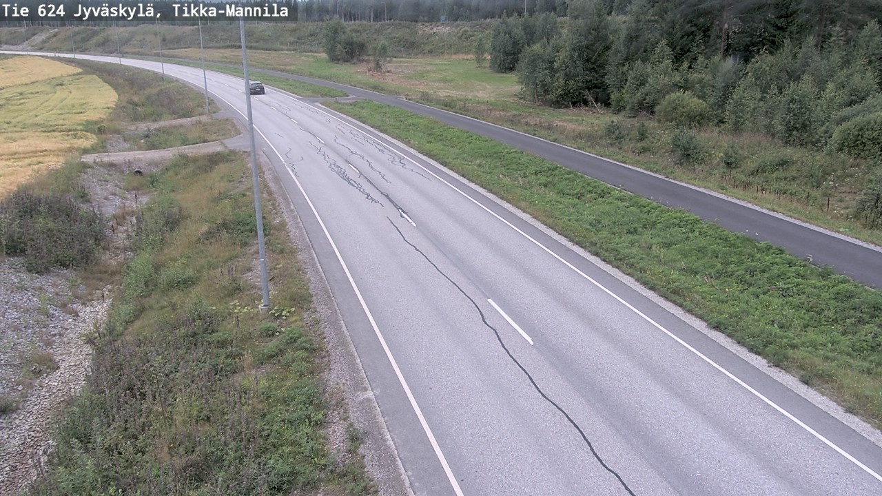 Weather Camera Image Road 624 Jyväskylä, Tikka-Mannila, Jyväskylä, Keski-Suomi