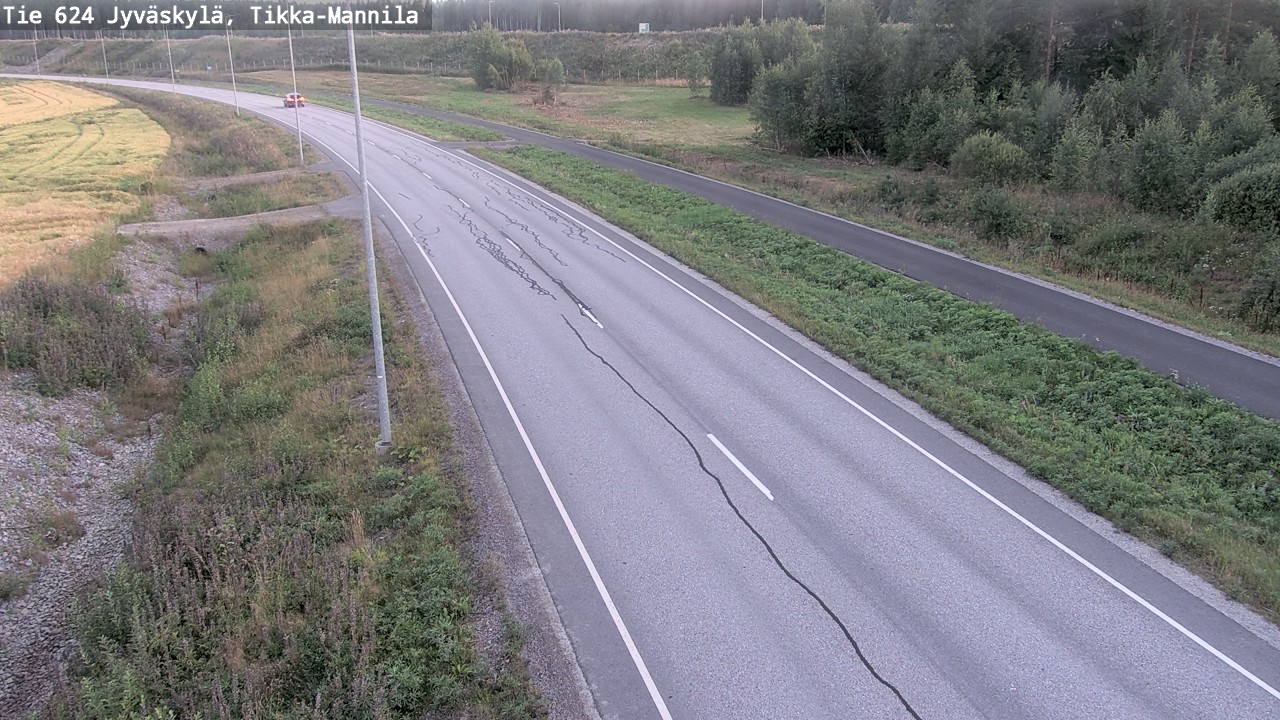 Kelikamerat Kuva Tie 624 Jyväskylä, Tikka-Mannila, Jyväskylä, Keski-Suomi