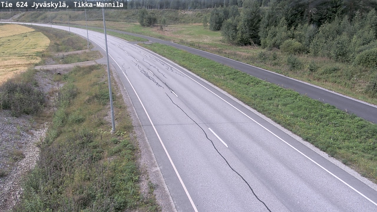 Weather Camera Image Road 624 Jyväskylä, Tikka-Mannila, Jyväskylä, Keski-Suomi
