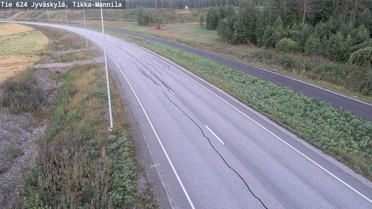 Kelikamerat Kuva Tie 624 Jyväskylä, Tikka-Mannila, Jyväskylä, Keski-Suomi