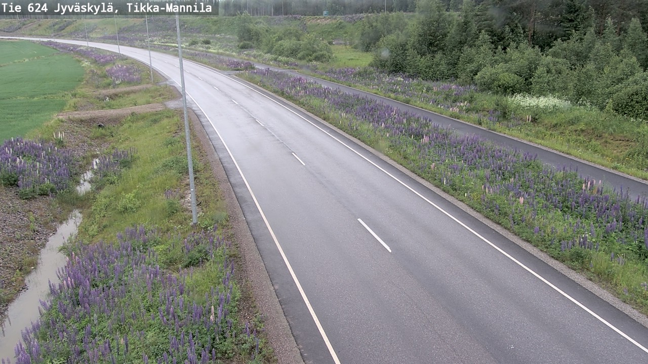 Weather Camera Image Väg 624 Jyväskylä, Tikka-Mannila, Jyväskylä, Keski-Suomi