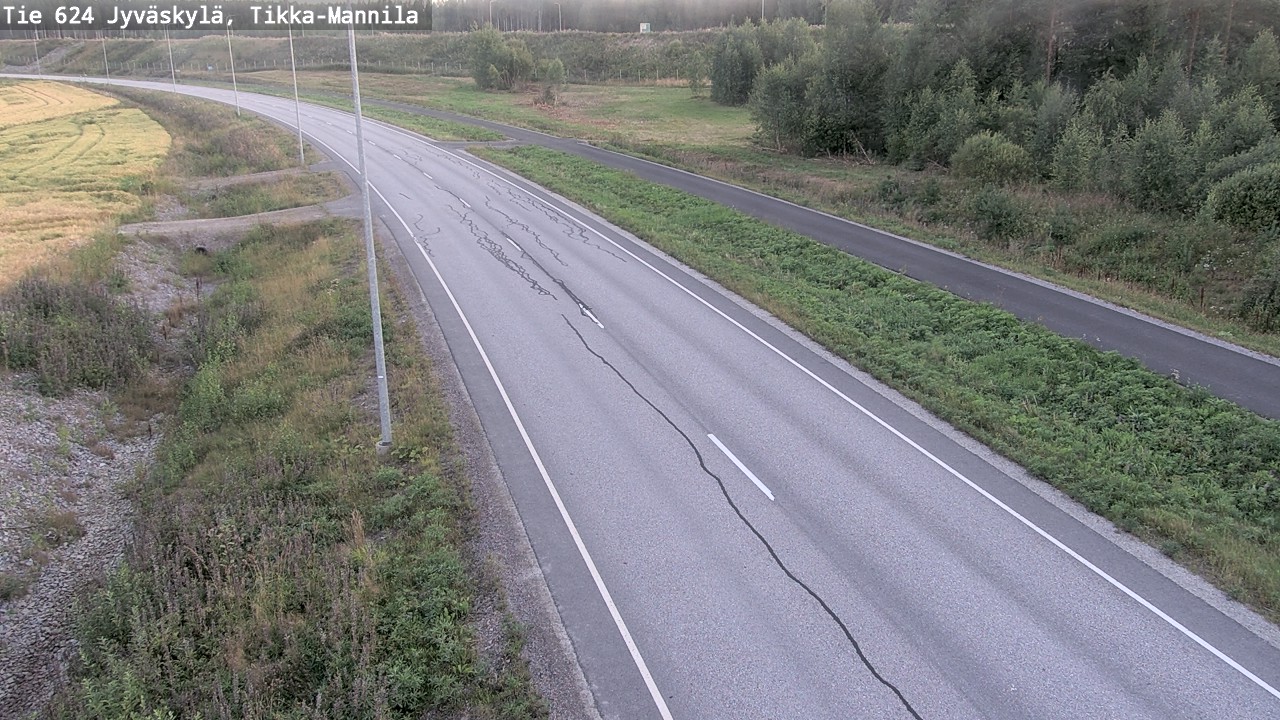 Kelikamerat Kuva Tie 624 Jyväskylä, Tikka-Mannila, Jyväskylä, Keski-Suomi