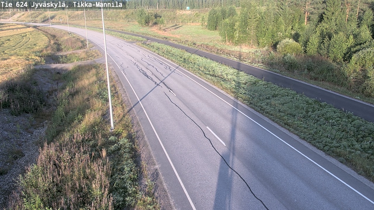 Kelikamerat Kuva Tie 624 Jyväskylä, Tikka-Mannila, Jyväskylä, Keski-Suomi