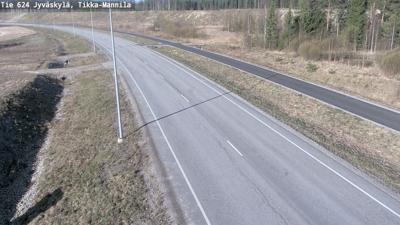 Kelikamerat Kuva Tie 624 Jyväskylä, Tikka-Mannila, Jyväskylä, Keski-Suomi