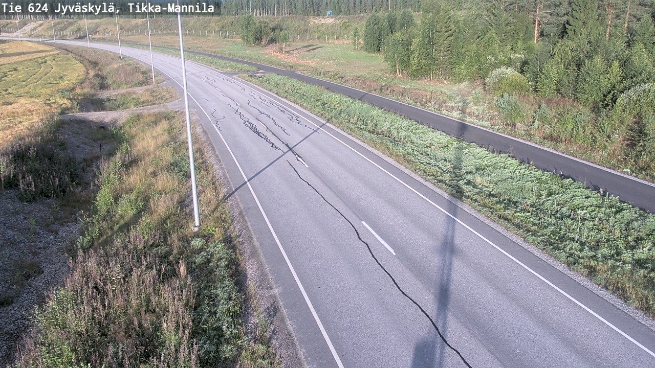 Kelikamerat Kuva Tie 624 Jyväskylä, Tikka-Mannila, Jyväskylä, Keski-Suomi