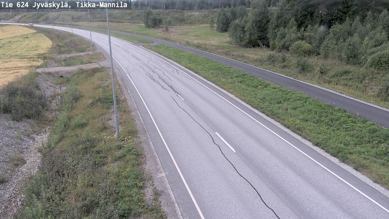 Weather Camera Image Road 624 Jyväskylä, Tikka-Mannila, Jyväskylä, Keski-Suomi