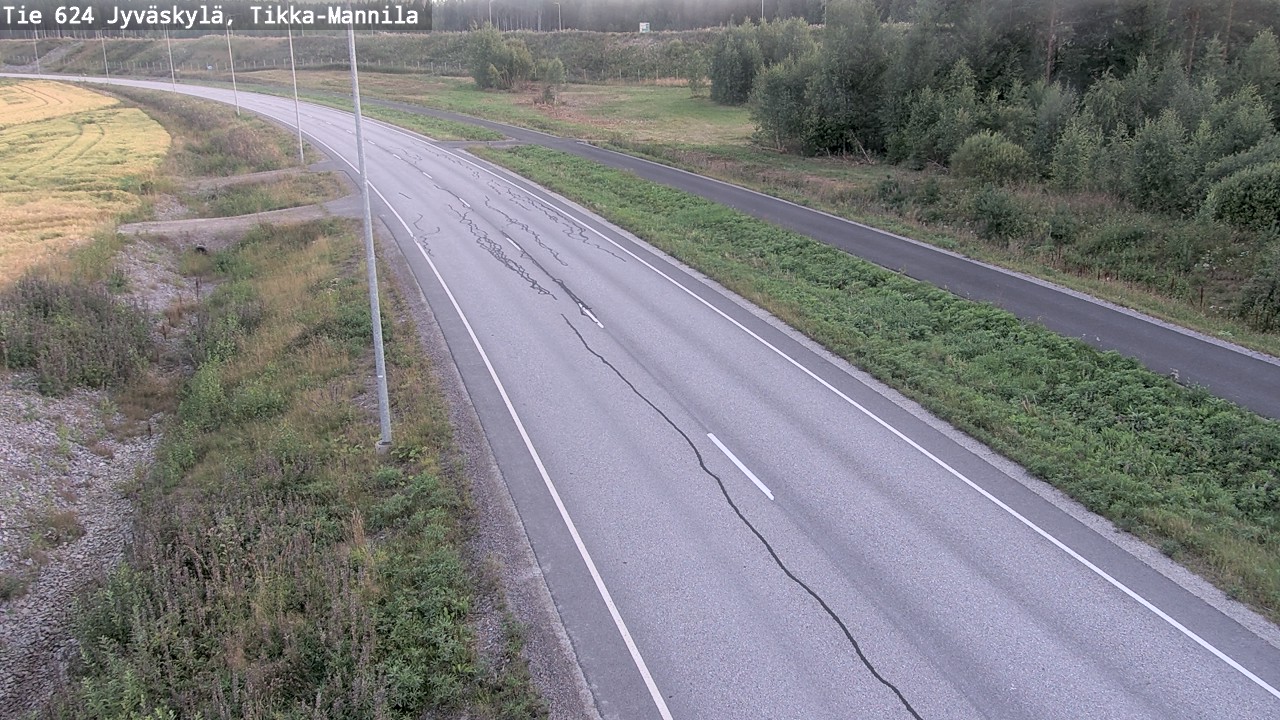 Kelikamerat Kuva Tie 624 Jyväskylä, Tikka-Mannila, Jyväskylä, Keski-Suomi