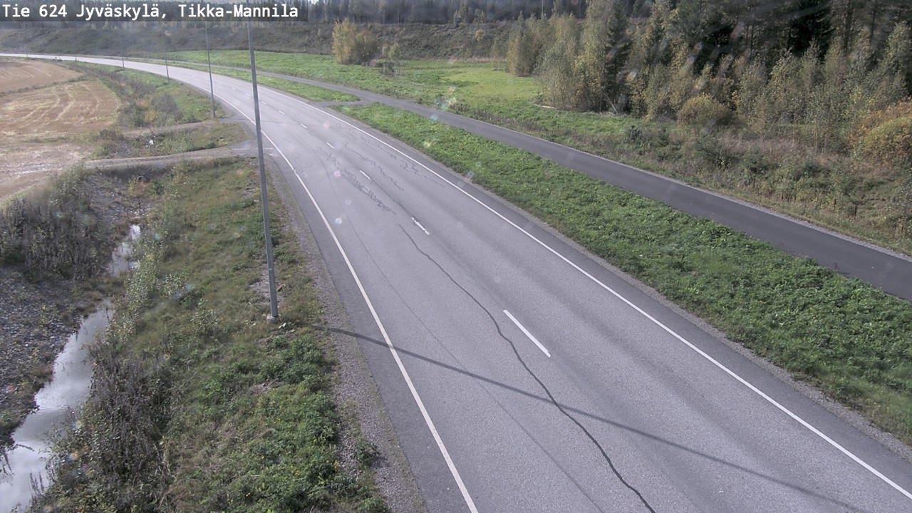 Weather Camera Image Väg 624 Jyväskylä, Tikka-Mannila, Jyväskylä, Keski-Suomi