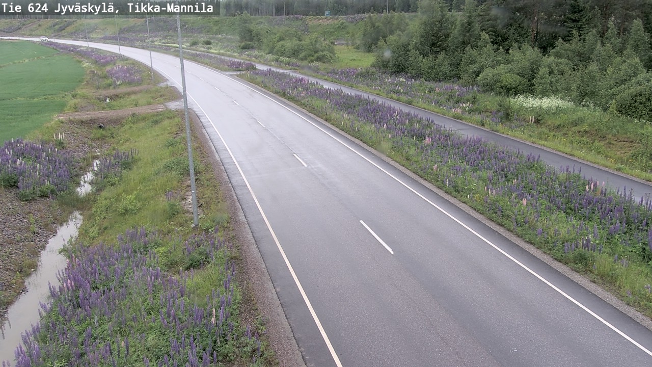 Weather Camera Image Väg 624 Jyväskylä, Tikka-Mannila, Jyväskylä, Keski-Suomi