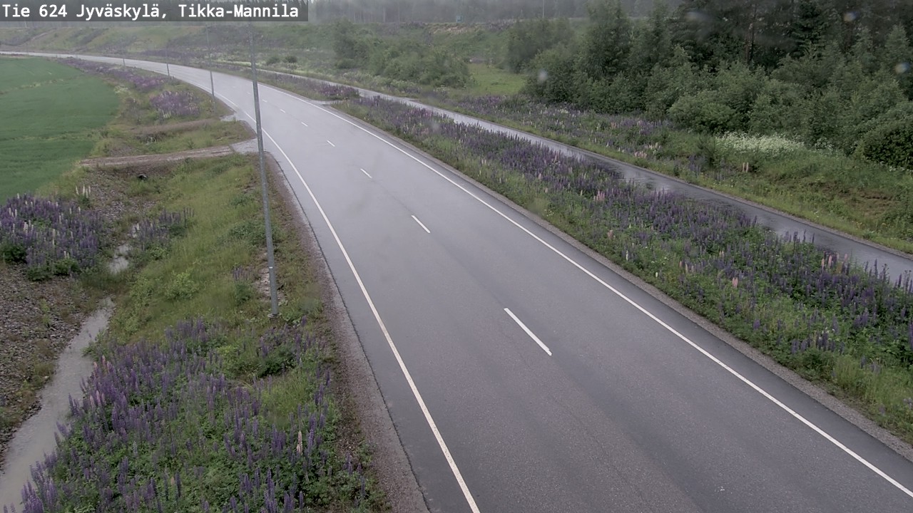 Weather Camera Image Väg 624 Jyväskylä, Tikka-Mannila, Jyväskylä, Keski-Suomi