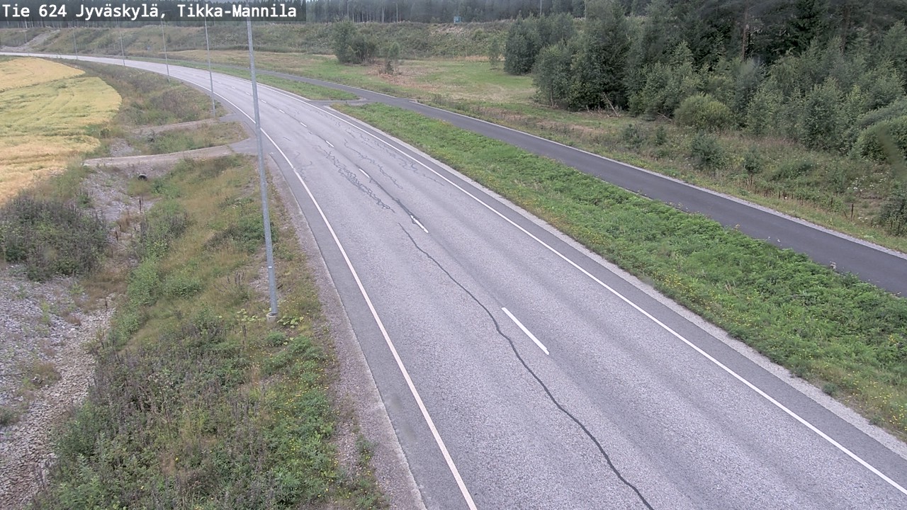 Weather Camera Image Road 624 Jyväskylä, Tikka-Mannila, Jyväskylä, Keski-Suomi