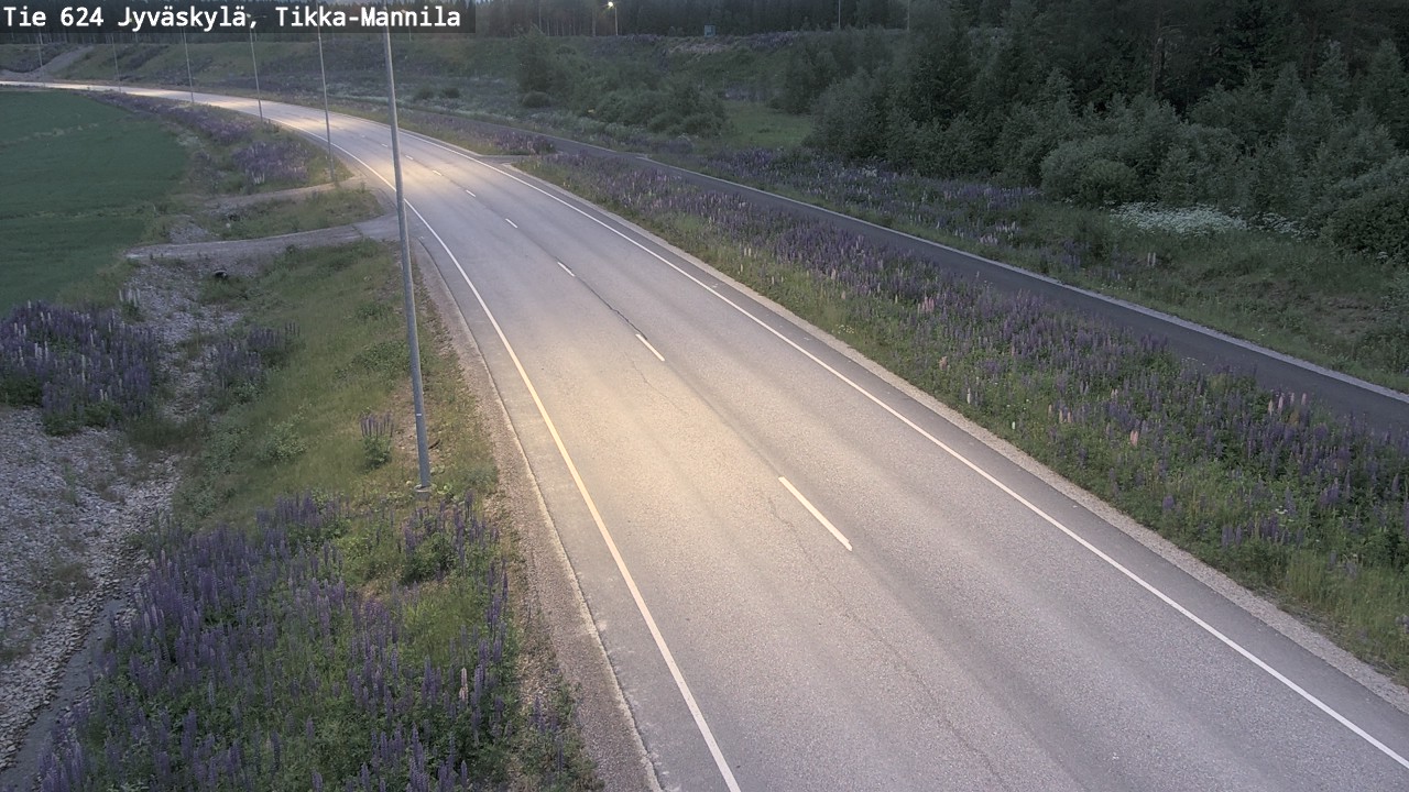 Kelikamerat Kuva Tie 624 Jyväskylä, Tikka-Mannila, Jyväskylä, Keski-Suomi