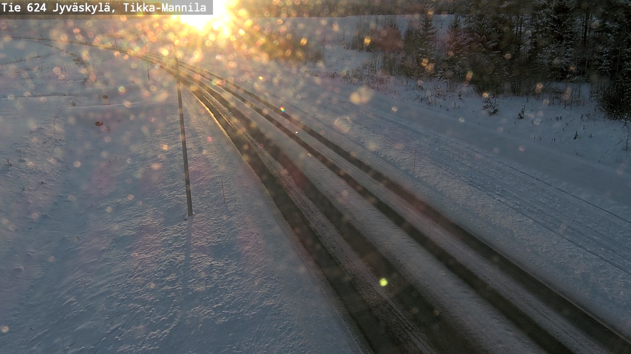 Weather Camera Image Road 624 Jyväskylä, Tikka-Mannila, Jyväskylä, Keski-Suomi